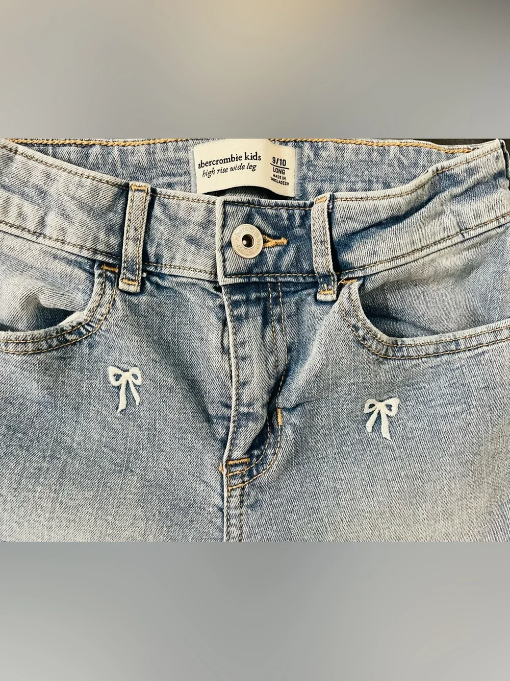 Abercrombie kid’s High-rise, very wide-leg jeans